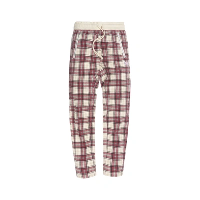 Pre-owned Kith Printed Fleece Sport Bleecker Red/white Plaid