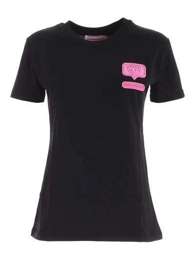 Shop Chiara Ferragni Eyelike T-shirt In Black