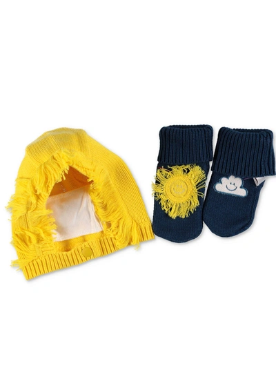 Shop Stella Mccartney Hat And Slippers In Yellow And Blue