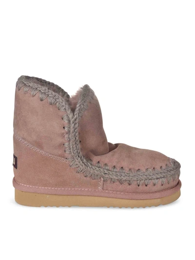 Shop Mou Eskimo 18 Ankle Boots In Dark Pink