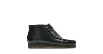 Clarks Wallabeeevo Bt In Black Leather In Multi