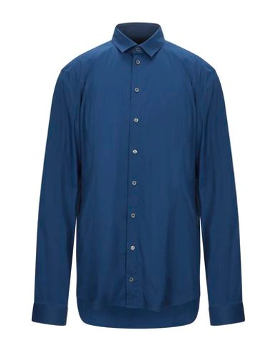 Shop Patrizia Pepe Shirts In Slate Blue