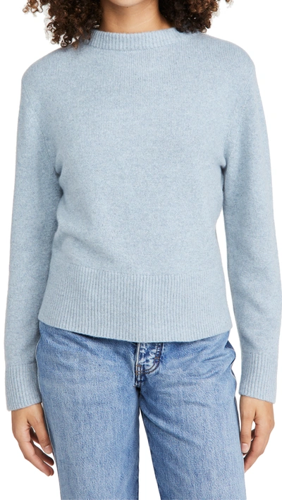 Shop Vince Drop Shoulder Mock Neck Cashmere Sweater In Heather Capri