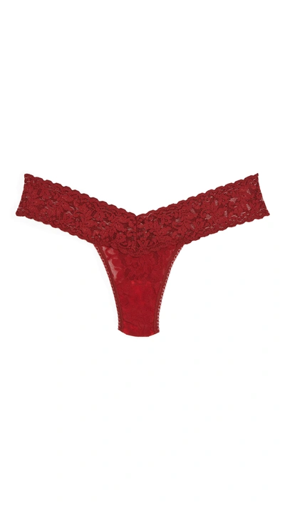 Shop Hanky Panky Signature Lace Low Rise Thong In French Bordeaux