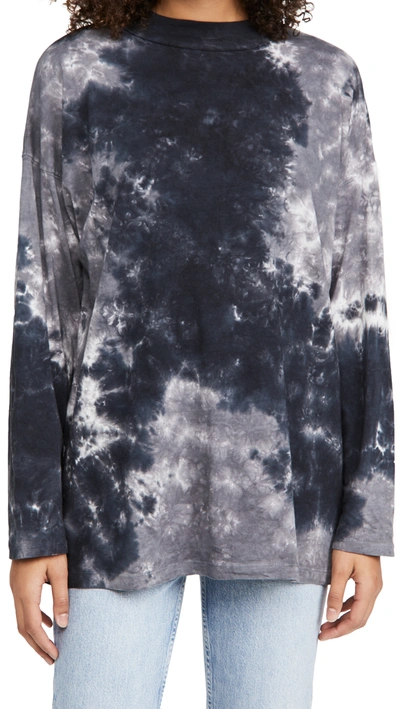 Shop Free People Be Free Tie Dye Tee In Charcoal Combo