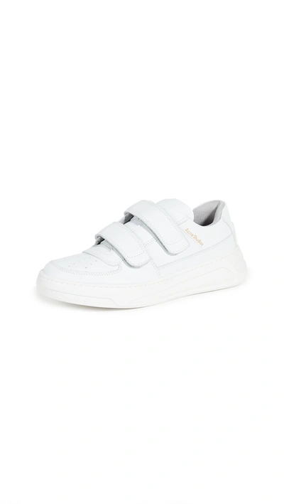 Shop Acne Studios Steffey Sneakers In White/optic White