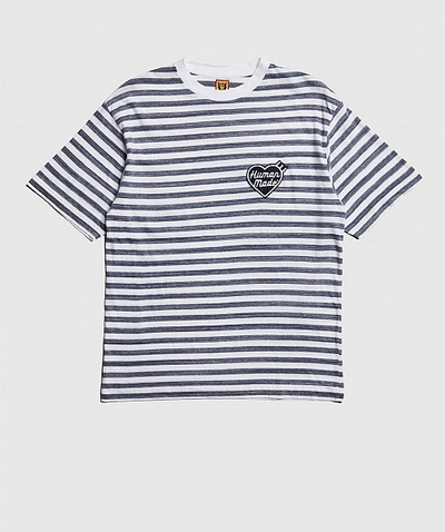 Shop Human Made Stripe T-shirt In Navy