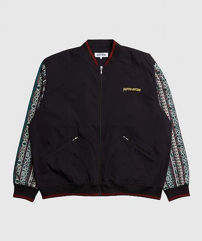 Fucking Awesome Pattern Sleeve Track Jacket In Black | ModeSens