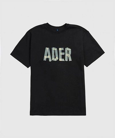 Shop Ader Error Tape Logo T-shirt In Black
