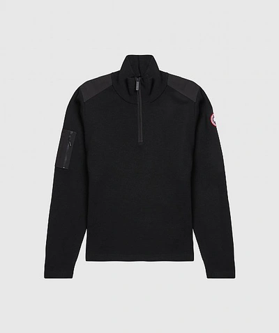 Shop Canada Goose Stormont Quarter Zip Sweatshirt In Black