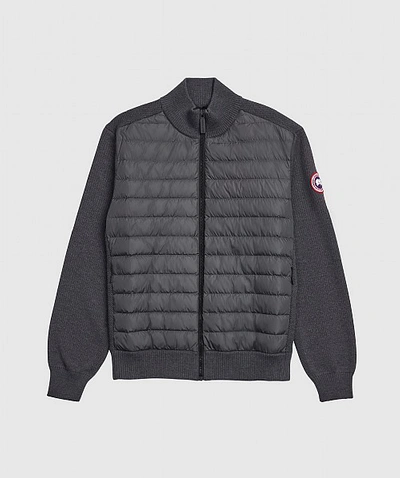 Shop Canada Goose Hybridge Knit Jacket In Grey