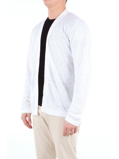 Shop Altea Men's White Linen Cardigan