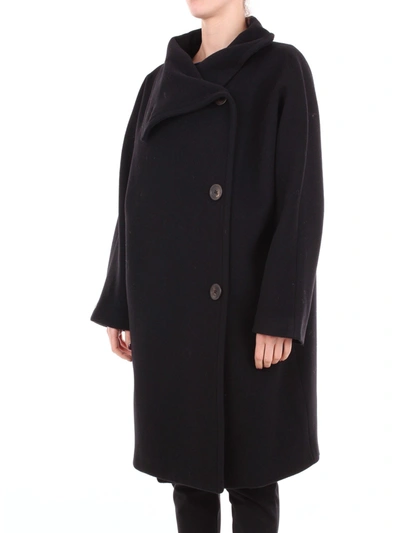 Shop Peserico Women's Black Coat