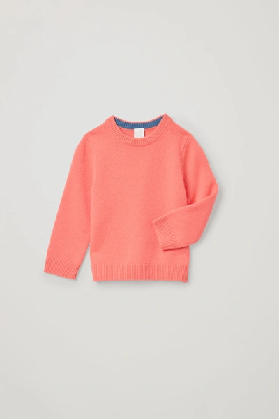 Shop Cos Cashmere Crew Neck Jumper In Red
