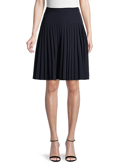 Shop Tommy Hilfiger Women's Accordion-pleated Skirt In Midnight