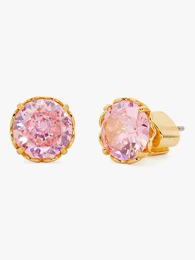 Shop Kate Spade That Sparkle Round Earrings In Pink