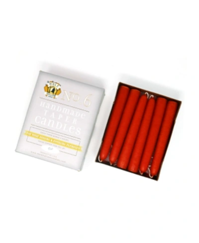 Shop Mole Hollow Candles 6" Taper Candles In Sunspot Orange