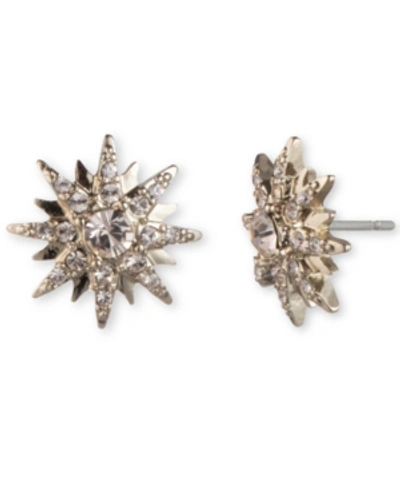 Shop Givenchy Crystal Star Cluster Stud Earrings In Gold