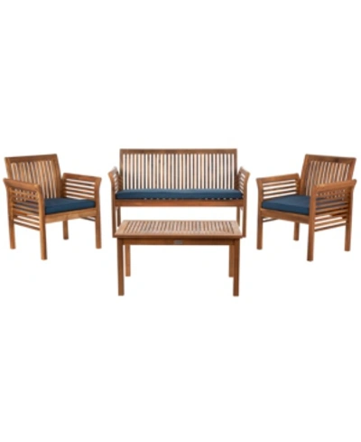 Shop Safavieh Carson 4pc Outdoor Seating Set In Natural