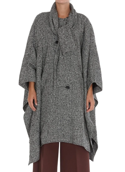 Shop Msgm Coat In Grey
