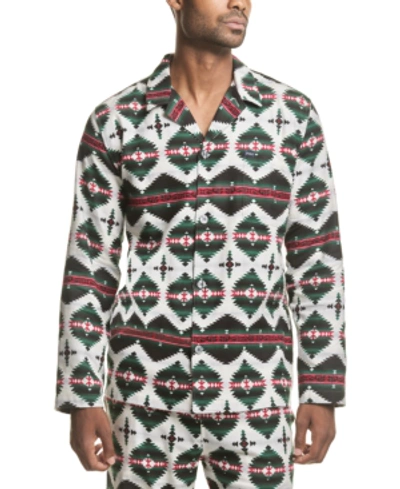 Shop Polo Ralph Lauren Men's Printed Cotton Flannel Pajama Shirt In Beacon Blanket Print