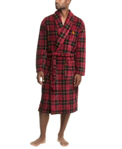 Shop Polo Ralph Lauren Men's Shawl-collar Robe In Wallace Plaid