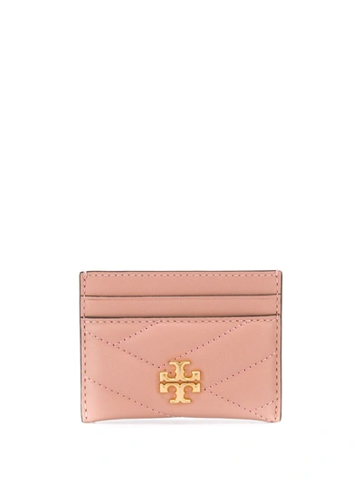 Shop Tory Burch Kira Chevron Leather Cardholder In Pink