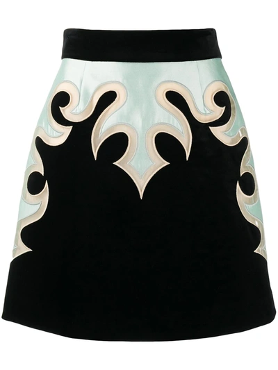 Shop Zimmermann Western-panel Mini Skirt In Black
