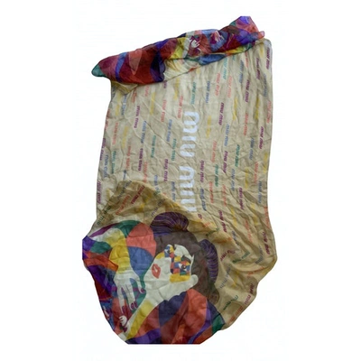 Pre-owned Miu Miu Multicolour Silk Scarf