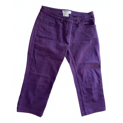 Pre-owned Dior Purple Cotton Jeans