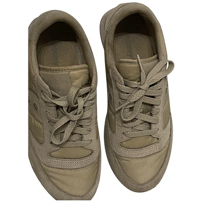 Pre-owned Saucony Beige Suede Trainers