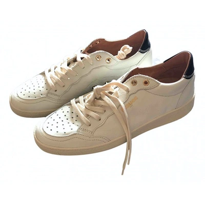 Pre-owned Blauer Leather Low Trainers In White
