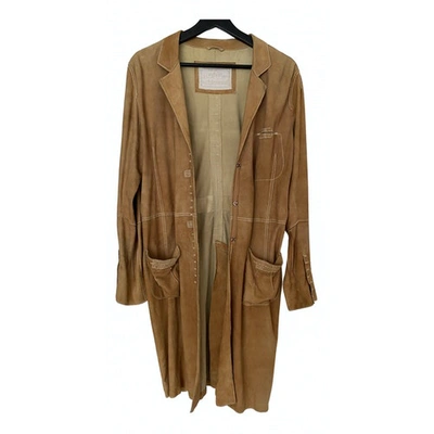 Pre-owned Sylvie Schimmel Camel Leather Trench Coat