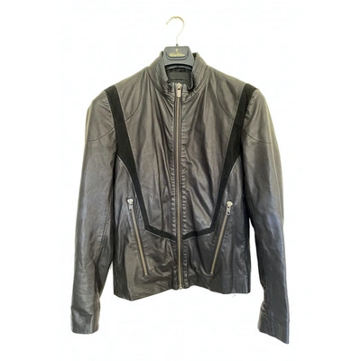 Pre-owned Diesel Black Gold Black Leather Jacket