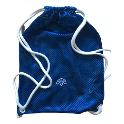 Pre-owned Adidas Originals By Alexander Wang Backpack In Blue