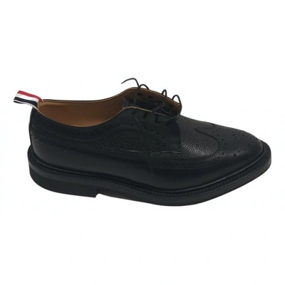 Pre-owned Thom Browne Black Leather Lace Ups