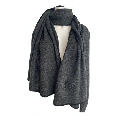 Pre-owned Chanel Black Cashmere Scarves