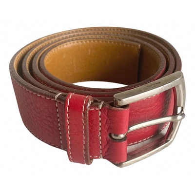 Pre-owned Prada Red Leather Belt