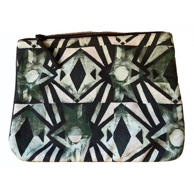 Pre-owned American Vintage Green Cotton Clutch Bag