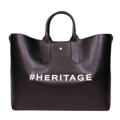 Borbonese Heritage Mindblow Handbag In Black | ModeSens