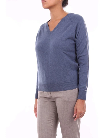 Shop Peserico Women's Blue Wool Sweater