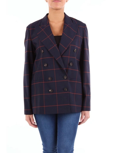 Shop Alysi Women's Blue Acetate Blazer