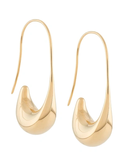 Shop Colville Sculptural Half-moon Earrings In Gold