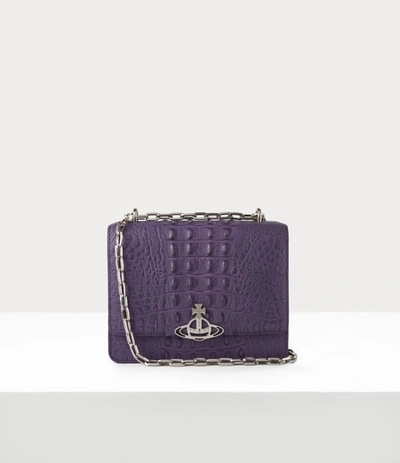 Shop Vivienne Westwood Debbie Medium Bag With Flap Purple