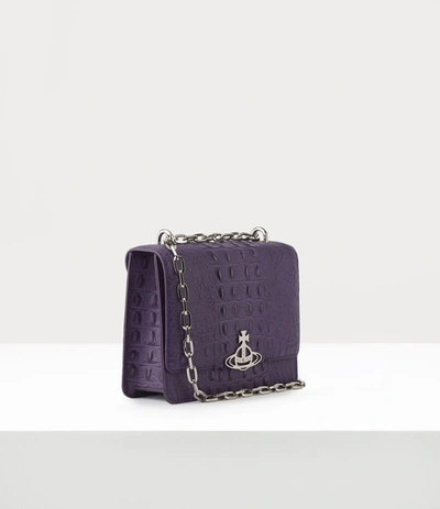 Shop Vivienne Westwood Debbie Medium Bag With Flap Purple