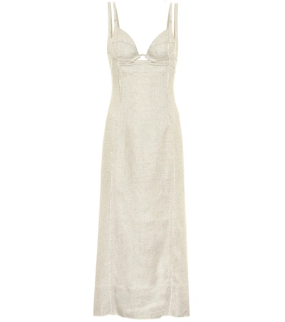 Shop Jacquemus La Robe Valerie Midi Dress In Beige