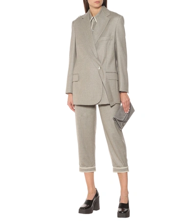 Shop Stella Mccartney Rylee Wool Blazer In Grey
