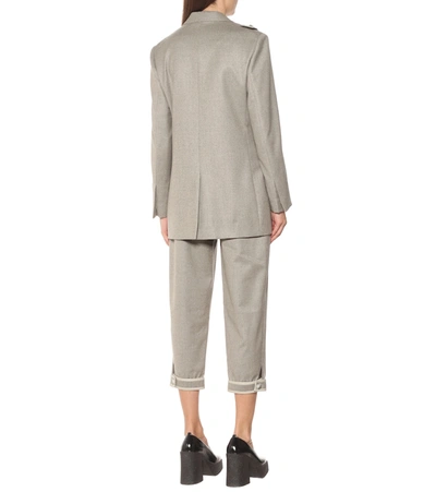 Shop Stella Mccartney Rylee Wool Blazer In Grey