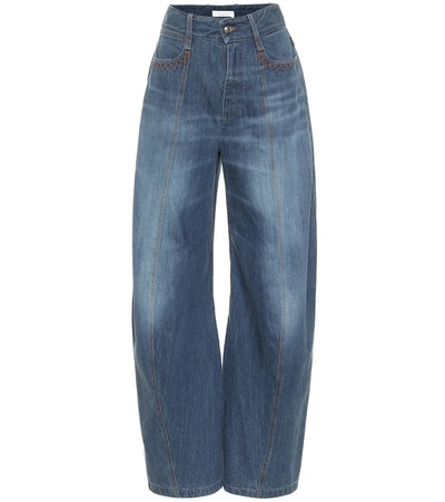 Shop Chloé High-rise Wide-leg Jeans In Blue