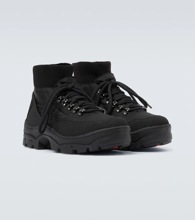 Shop Moncler Clement Sock Hiking Boots In Black
